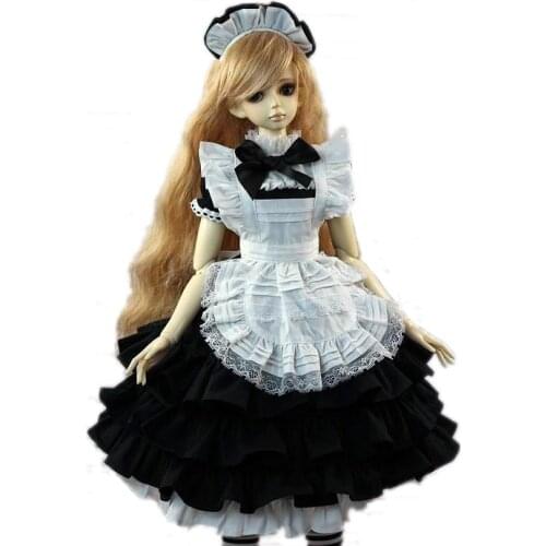 [wamami] 220# Black Maid Dress/Suit/Outfit 1/4 MSD DOD AOD LUTS BJD Dollfie
