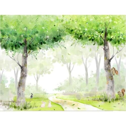 Custom photo wallpaper 3d wall mural wallpaper Hd hand-painted Cartoon forest sofa background wall papers for living room decor
