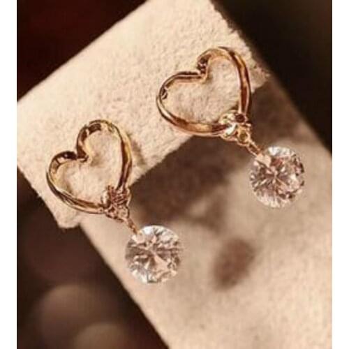 Temperament fashion jewelry luxury crystal earrings ladies bohemian earrings statement love elegant earrings