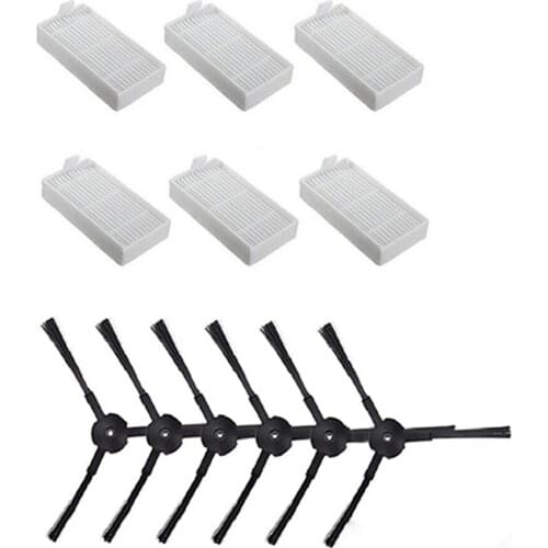 12pcs/set Side Brushes HEPA Filter for ILIFE V3 V5 V5s V3s V5s pro v50 x5 Vacuum Cleaner Side Brush HEPA Filters