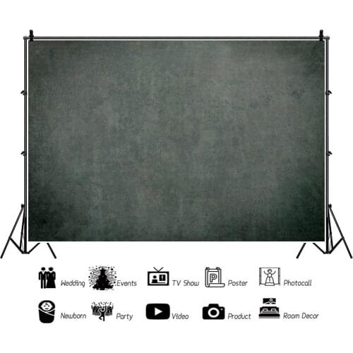 Solid Color Black Gray Light Children Backdrops Photography Kids Happy Birthday Party Photos Background for Shooting Decor