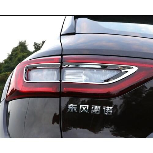 Shiny silver abs car rear light trims for renault koleos 2016 2017 2018 2019 2020 2021 2022 samsung qm6 accessories decoration