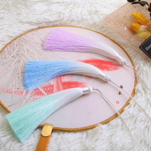 2-5Pcs High Quality Light Color Bookmark Silk Tassels DIY Curtain Clothes Bag Craft Supplies Classical Style Tassel Pendant 13CM