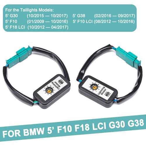 2pcs LED Taillight Add-on Module Cable Left&Right Dynamic Turn Signal Indicator Wire Harness Adapter For BMW F18 LCI G30 G38
