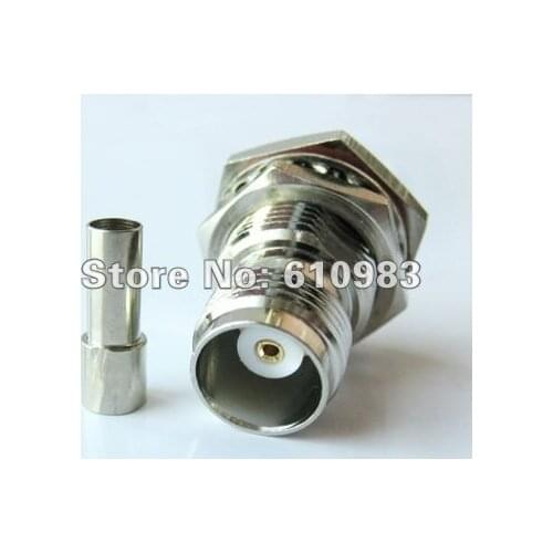 5 pieces/lot) Wholesale TNC Crimp Jack bulkhead O-ring connector straight for LMR100 RG316 RG174