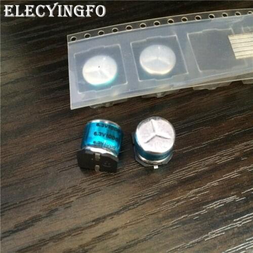 50pcs 1000uF 6.3V1000UF SS 10x10.5mm 6.3SS102MVC10X10.5EC 6.3V1000uF SMD Aluminum Electrolytic Capacitor