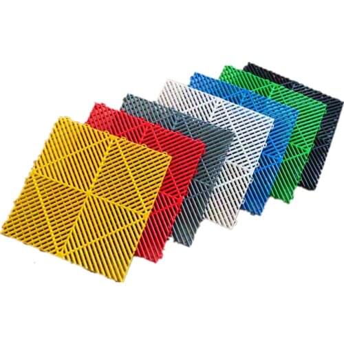 Car beauty 4S shop plastic splicing grille mats car wash floor square drain grid mat for car washing used