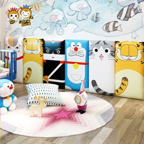 Childrens room bumper-proof 3D three-dimensional wall sticker self-adhesive household childrens soft bed surrounding