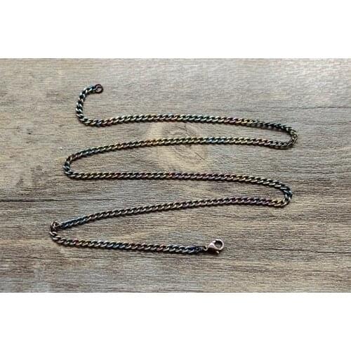 Seamless Pure Titanium Necklace Clavicle Chain Dog License Pendant Chain Pure Titanium Material Seamless Production