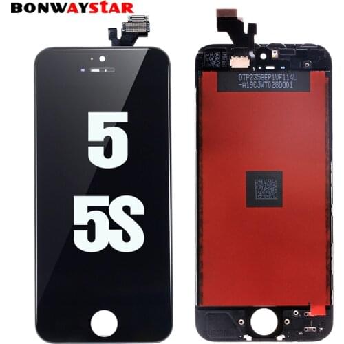 Part original screen for iPhone 5 LCD Display Touch Screen Digitizer Assembly Replacement for iphone 5s 5 lcd+Tempered Glass