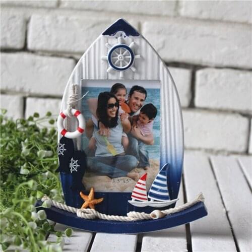 Wood Photo Frame,Picture Frame Sailboat Decoration 9X13 Photo Frame For Tabletop Decoration,Photo Frame