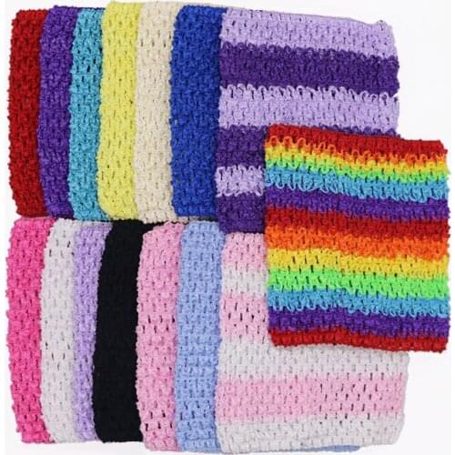 1-3years 15x15cm Children Handmade Wrapped Chest Elastic Baby Girl Crochet Tutu Tube Tops Wide for Diy Knitted Skirt Materials