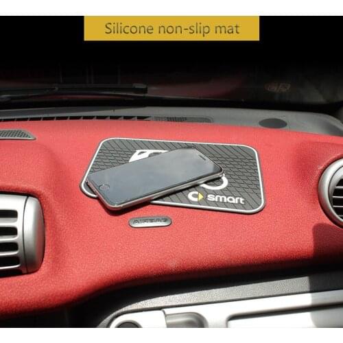 Auto interior dashboard phone fixed car Silicone non-slip mat for smart 450 451 453 forfour fortwo Center console Storage Pads
