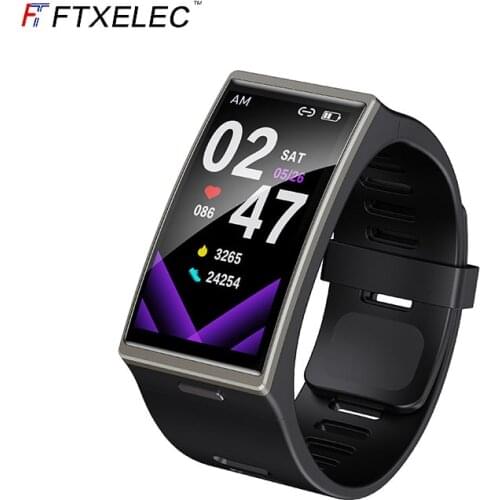 FTXELEC 1.91inch full touch curved 3D glass high definition large screen IP68 waterproof Smart Band heart rate Smart Watch