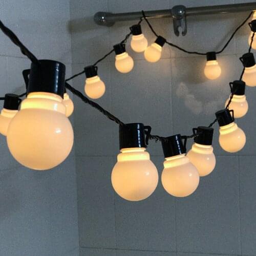10M 38LED G50 Festoon Globe Christmas String Light Outdoor Patio Wedding Villa Party Holiday Globe Ball Fairy Garland Light