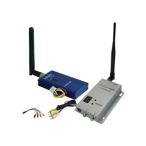 Partom 2.4G 1000MW CCTV Wireless Video Transmitter and Receiver Kit UAV Transceiver