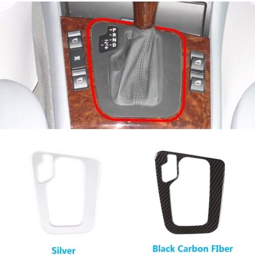 Car Interior Center Control Shift Gear Panel Frame Casing For BMW 3 Series E46 98-2004 ABS Carbon Fiber Chrome Trim Accessories