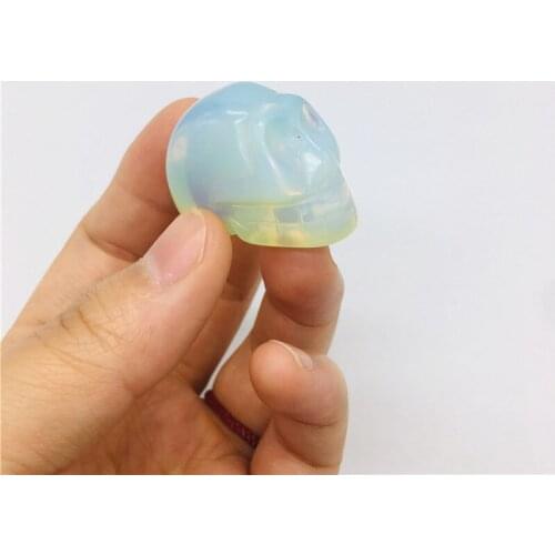 Natural crystal quartz skull