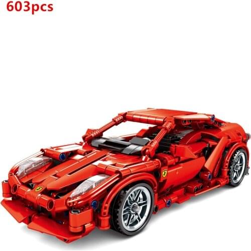 NEW serise 1:18 Ferrared Enzo Scale Supercar Speed Champion Race Racing Car Sports Building Blocks Bricks Sets Kit Model