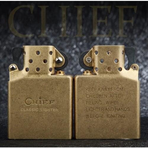 CHIEF Original copper Kerosene gasoline petroleum oil lighter insert replace white steel igniter inner core (no fuel) NO BOX