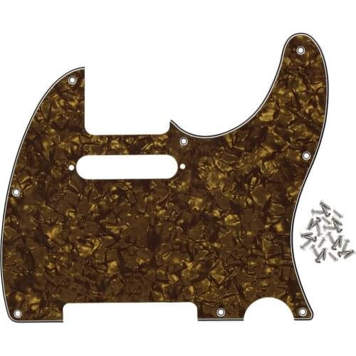 NEW Standard 8 Holes Tele Guitar Pickguard Scratch Plate 4Ply with Screws ,Golden Pearl