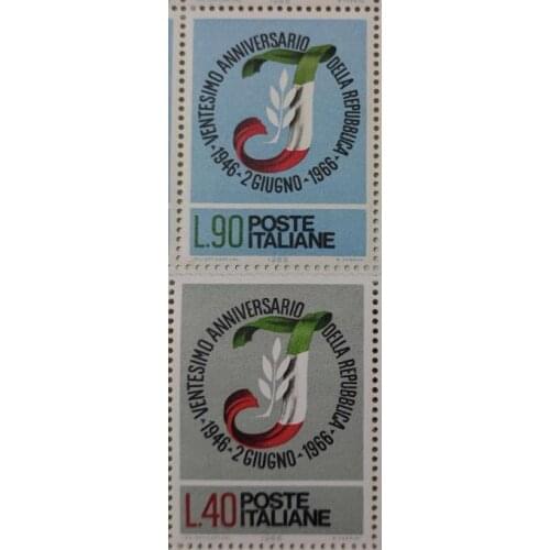 16 2PCS Italy, 1966 ， Post Stamps Postage Collection