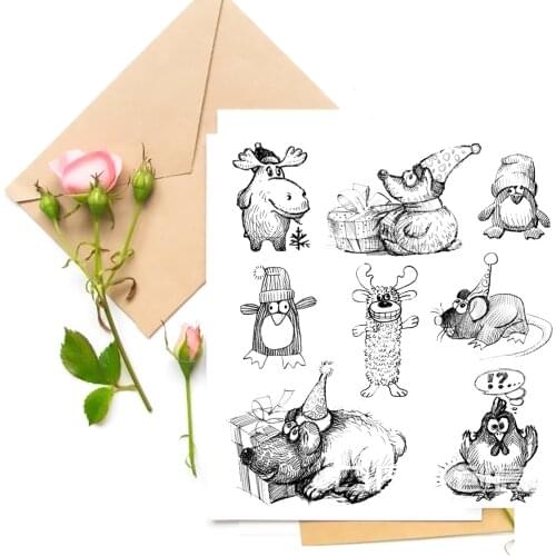 Strange Animals Transparent Clear Stamps For DIY Scrapbooking/Card Making Stamps Fun Decoration Supplies