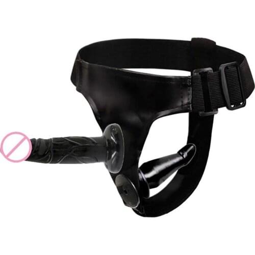 Strap On Realistic Dildo Double Hole Pants For Lesbian Couple Strapon Harness Artificial Penis G spot Dildos Sex Toys