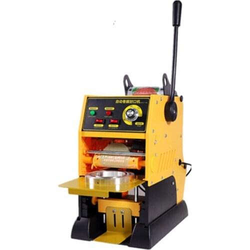 TD3 Counter Top Electric Semi-automatic Bubble Tea Cups Sealers Drink Cup Sealing Machine for films 90mm 95mm PP Paper Material