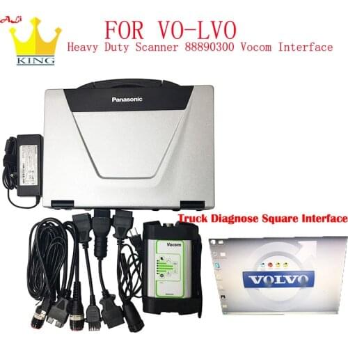 Heavy Duty Scanner 88890300 Vocom Interface for vo/R-en-aul/UD/Mack Multi-languages Truck Diagnostic Tool +CF52 PC