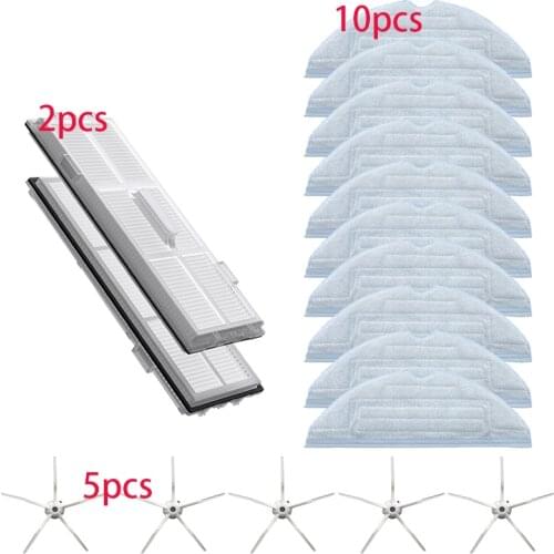 High Quality Hepa filter Mopping Cloths Side brush for Xiaomi Roborock T7S T7plus T7Splus S7 Mopping Cloth Spare Parts