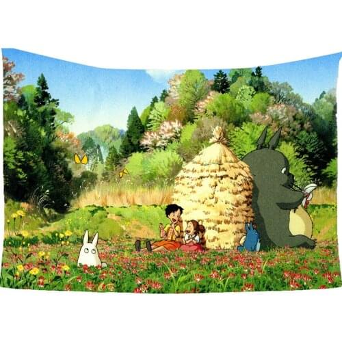 Japan Anime Cartoon Cat Tapestry Wall Hanging Animal Tapestries Decorative Blanket Carpet Boho Decor For Home