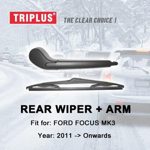 Rear Wiper Arm with Blade for Ford Focus MK3 (2011-Onwards) 1pc 12" 300mm,Rear Wiper Arm & Rear Wiper Blades Hatchback Estate