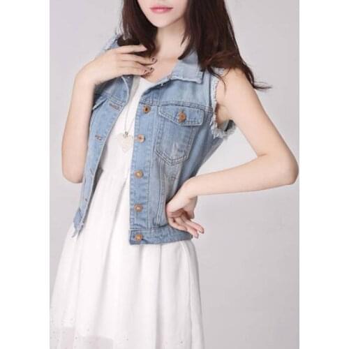 Denim Vests Women Spring Autumn Casual Vintage Jeans Waistcoat Female Sleeveless Fashion Vest Jacket Top Plus Size XXXL