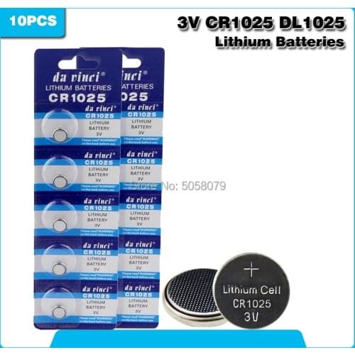 10pcs/pack CR1025 Lithium Button Battery DL1025 BR1025 KL1025 Cell Coin Batteries 3V CR 1025 For Watch Electronic Toy Remote