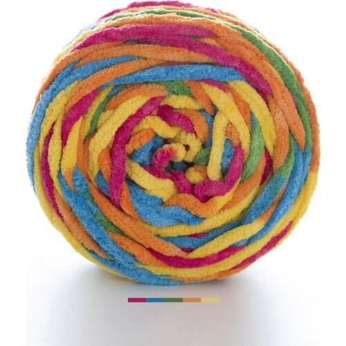 160g/104m Super Cheap Thick Yarn For Knitting Slippers Chunky Yarn Knitting Tape Yarn 100% Polyester Merino Wool Yarn