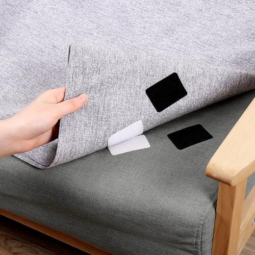 5 Pairs Seamless Double-sided Fixed Mat Velcro Chair Pad Rug Sofa Table Cloth Bed Sheets Anti-slip Anti-running Durable DIY Tool