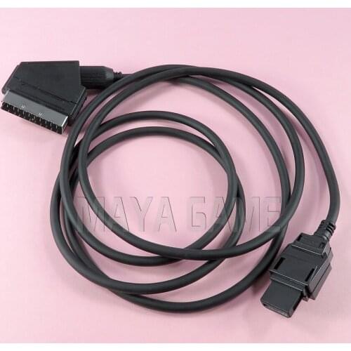 5pcs/lot high quality 1.8m RGB Scart Cable AV Lead cable for NES Scart Audio Video Av Cable