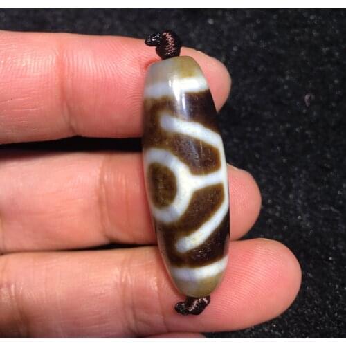 AL Treasure Magic Power Tibetan old Agate Guiren Tairen Lucky Man dZi Bead Amulet Pendant Talisman Timestown