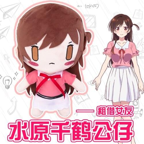 Anime Kanojo, Okarishimasu Rent A Girlfriend Ichinose Chizuru Cosplay Short Plush Doll Cute Pillow Stuffed Toy Kawaii Girl Gifts