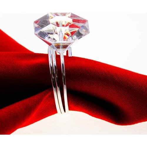 Free shipping acrylic crystal napkin ring napkin holder bulk price 12 pcs