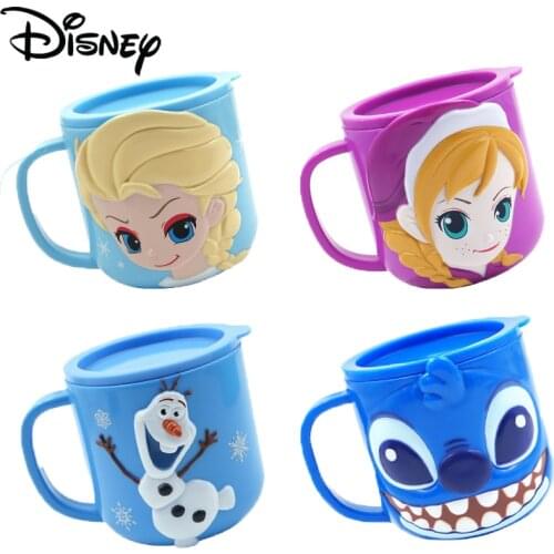 Genuine Disney Frozen Stitch 250ML Cartoon Tooth Brush drink Cups Wash Cups Water Cups Kids Learning Drinking Cup Children toy