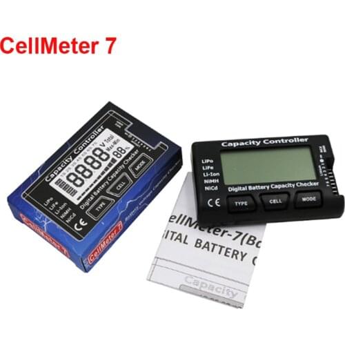 Digital Battery Capacity Checker RC CellMeter 7 For LiPo LiFe Li-ion NiMH Nicd