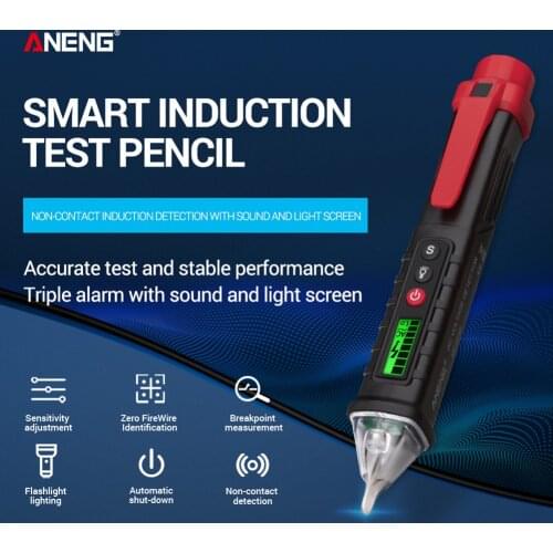 Non-Contact Tester Pen 12-1000V AC/DC Voltage Detectors Gadgets Volt Current Tester Meter Electric Sensor Test Pencil