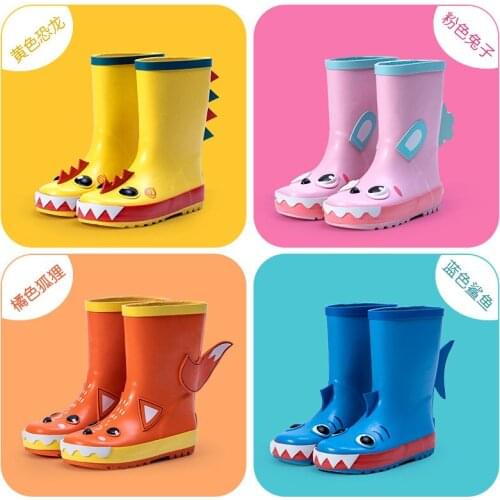 Children rain boots rubber non-slip waterproof environmental protection elementary school childrens rain boots