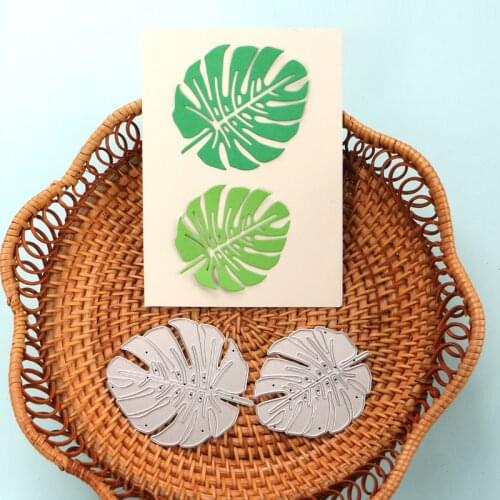 DUOFEN METAL CUTTING DIES tree monstera leaves stencil DIY Scrapbook Paper Album 2021 new