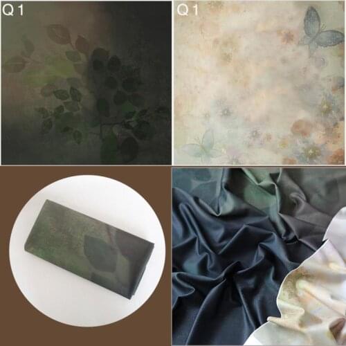 Double Side Animal Butterfly Background Stretch Fabric Posing Backdrop Baby Girl Spring Scenic Backdrop Wooden Floor No Wrinkles