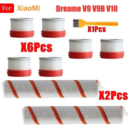 HEPA Filter For XiaoMi Dreame V9 V9B V10 Wireless Handheld Vacuum Cleaner Accessories Hepa Filter Roller Brush Parts Kit