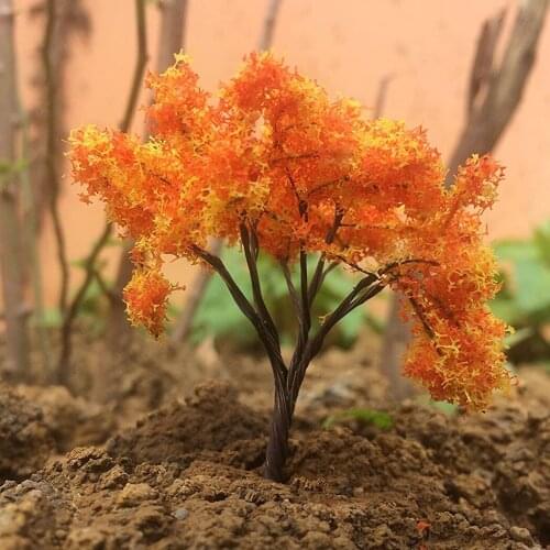 Ornament Model Tree Scene Set Small Accessories Tree Blossom Cherry Decor