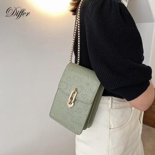 2021 Fashion Women Mini Wallet Crossbody Cell Phone Bag PU Leather Shoulder Messenger Bag Multifunctional Card Holder For Female